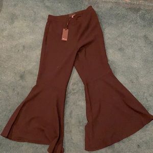 Anthropologie black Capri flare leg pants